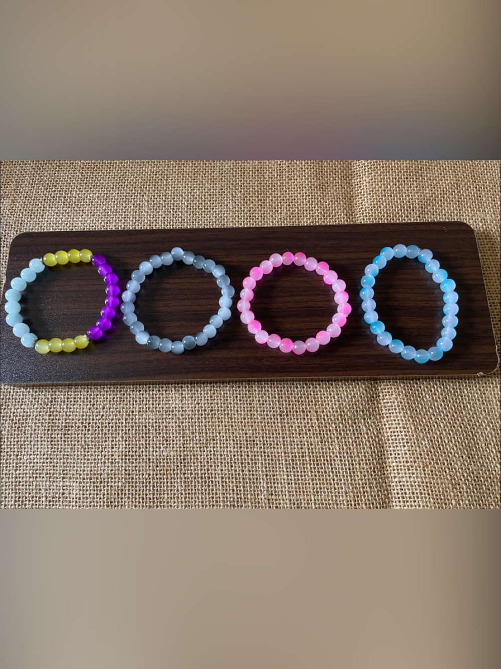 4 piece set - handmade glass beads for adults and Teens